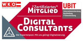 Digital Consultants – zertifiziertes Mitglied (WK Kärnten, Fachgruppe UBIT)